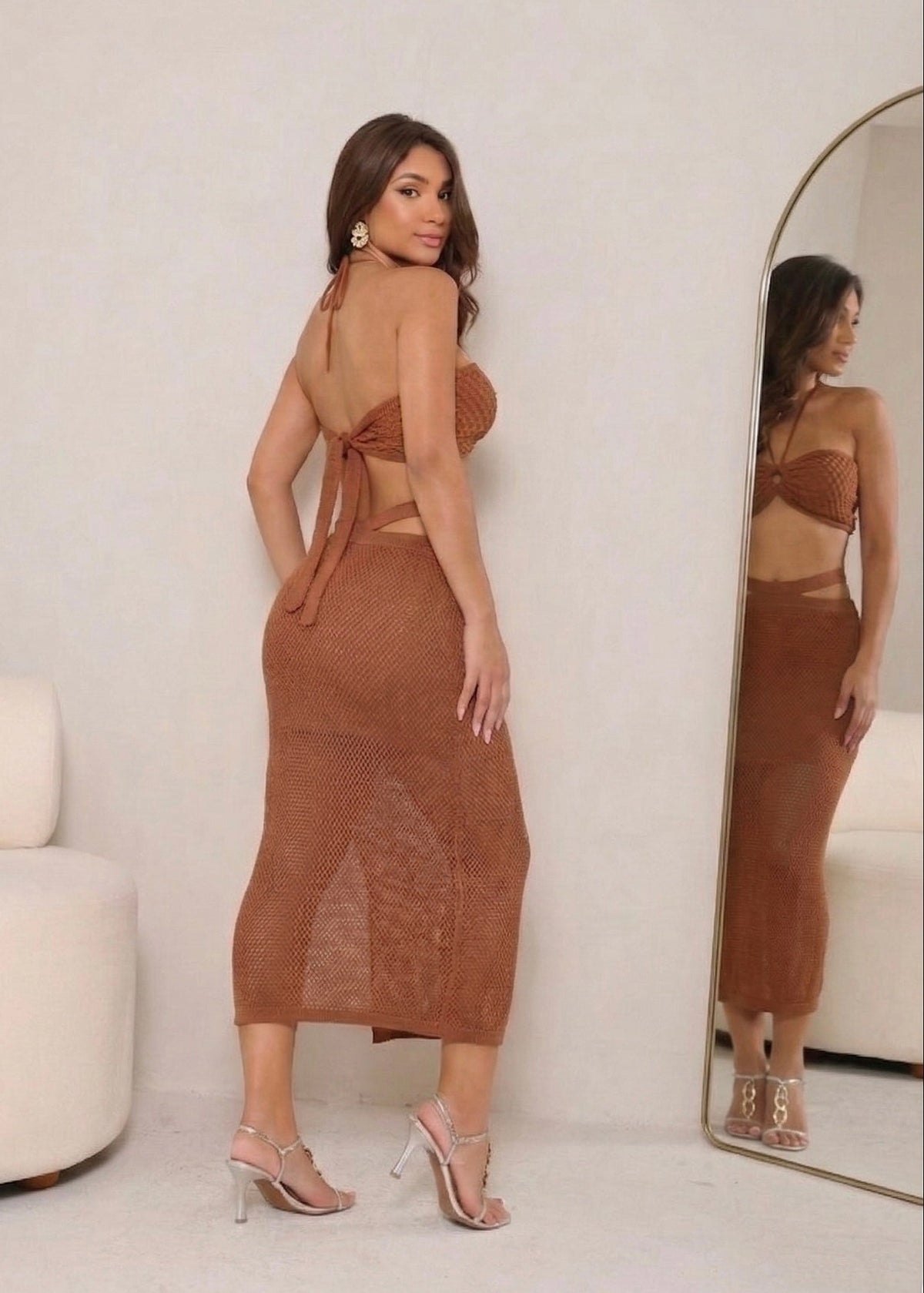 Conjunto Tricot Modal Arraial - Chocolate