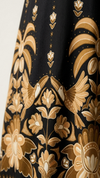 Vestido Longo Angra - Preto/Dourado