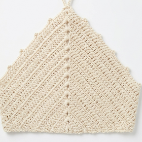 Cropped Crochê Frente Única - Off White