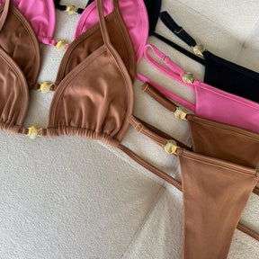 Biquíni Cortininha com Conchas Ipanema - Rosa