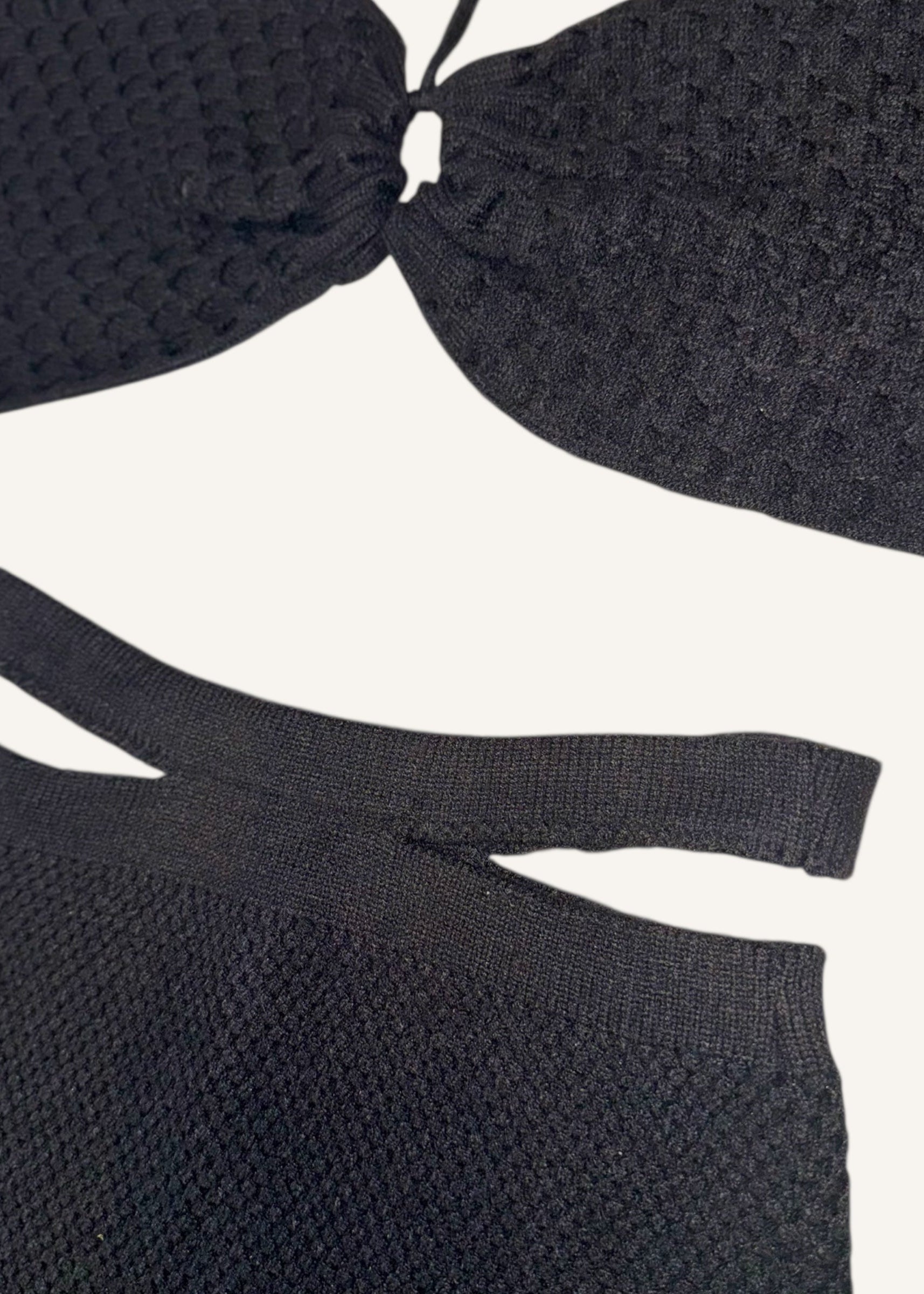 Conjunto Tricô Modal Arraial - Preto