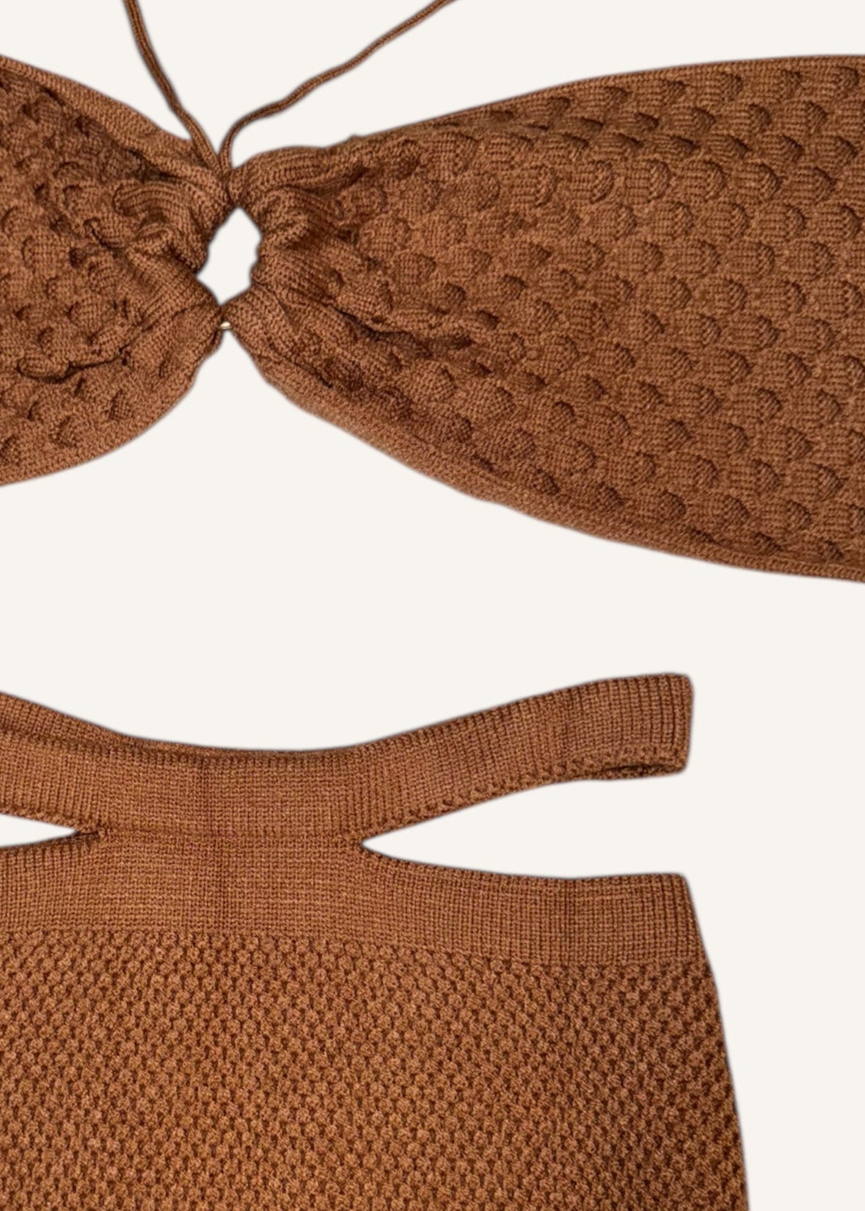 Conjunto Tricô Modal Arraial - Chocolate