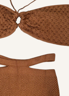 Conjunto Tricot Modal Arraial - Chocolate