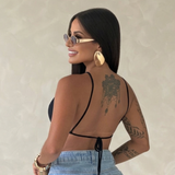 Cropped Tricô Modal Araruama - preto