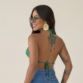 Cropped Crochê Brasil